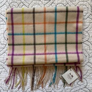 Coach Multicolor Plaid Scarf Wool/Cashmere Blend